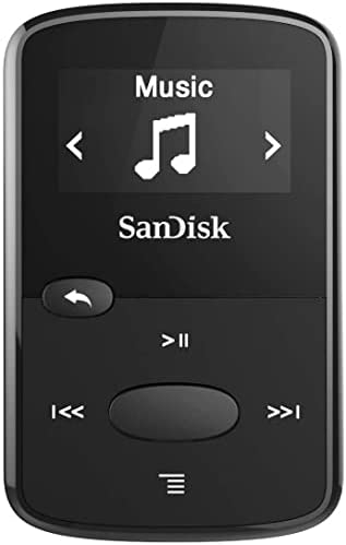 SanDisk 8GB Clip Jam MP3 Player, Black - microSD card slot and FM Radio - SDMX26-008G-G46K