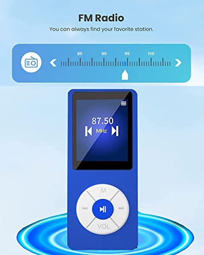 MP3 Player with 32GB TF Card,Built-in HD Speaker,Portable HiFi Music Player with Video/Voice Recorder/FM Radio/Photo Viewer/E-Book Player for Kids - Image 6