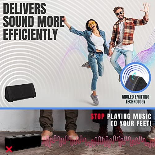 OontZ Angle Solo - Bluetooth Portable Speaker, Compact Size, Surprisingly Loud Volume & Bass, 100 Foot Wireless Range, IPX5, Perfect Travel Speaker, Bluetooth Speakers by Cambridge Sound Works (Black) - Image 3