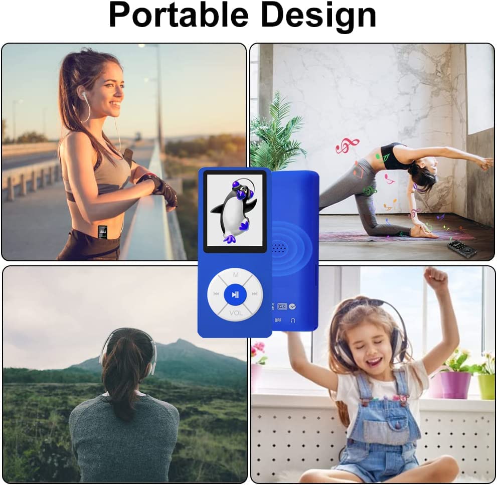 MP3 Player with 32GB TF Card,Built-in HD Speaker,Portable HiFi Music Player with Video/Voice Recorder/FM Radio/Photo Viewer/E-Book Player for Kids - Image 4